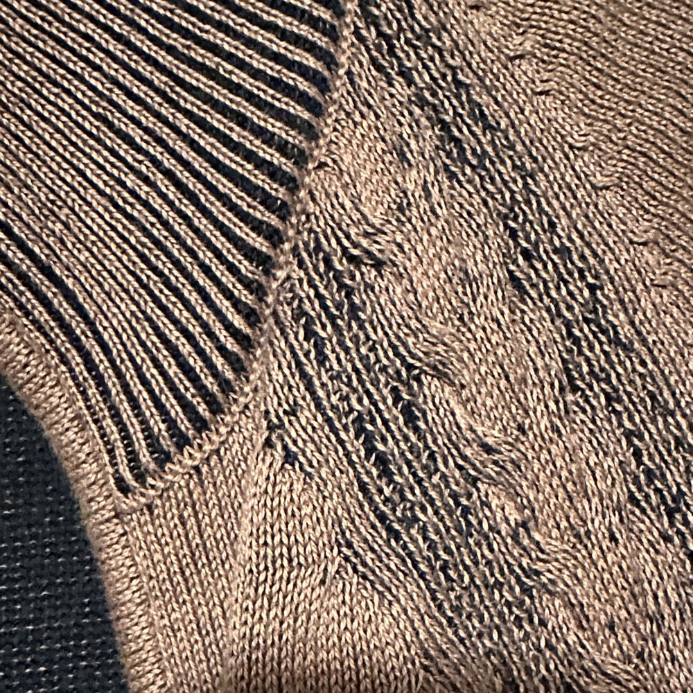 Indigenous Brown Ribbed Knit Cardigan organic cotton L - Picture 4 of 7